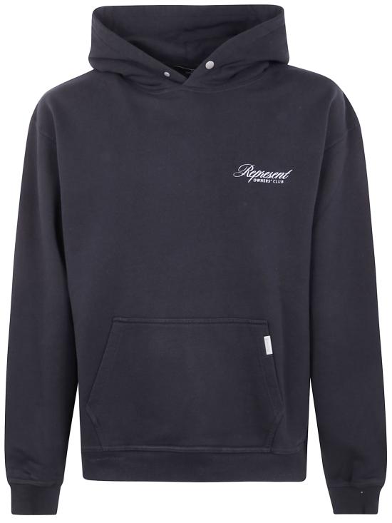 25FW 리프레젠트 후드 티셔츠 OCM41200 001 001 BLACK - REPRESENT