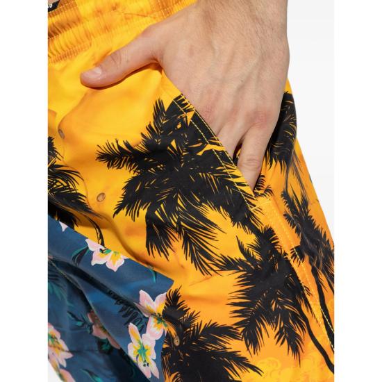 25FW 팜앤젤스 스윔팬츠 PMFD019F25FA B001 4518 BLUE YELLOW - PALM ANGELS