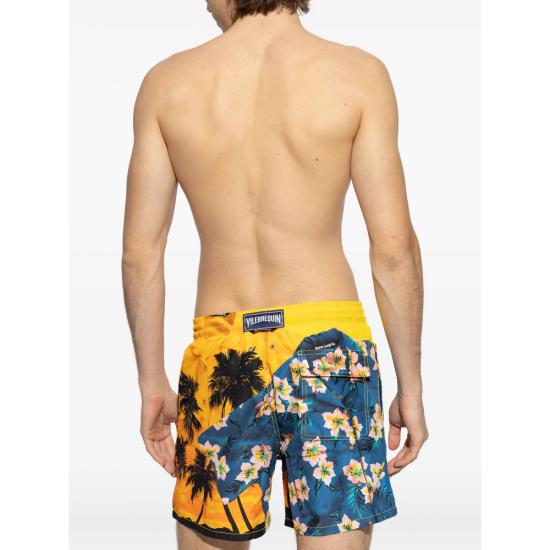 25FW 팜앤젤스 스윔팬츠 PMFD019F25FA B001 4518 BLUE YELLOW - PALM ANGELS