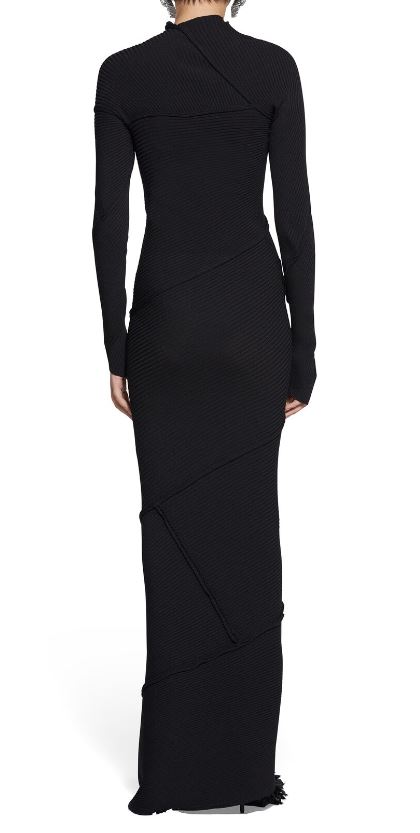  발렌시아가 롱 원피스 751094T5199 1000 BLACK - BALENCIAGA