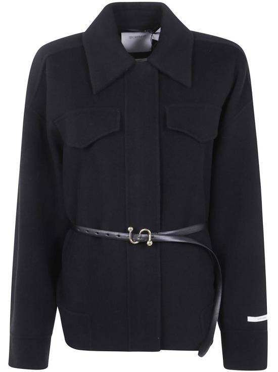 25FW 스포트막스 CANTORE 칸토레 벨티드 울 자켓  2522086031600 013 Black