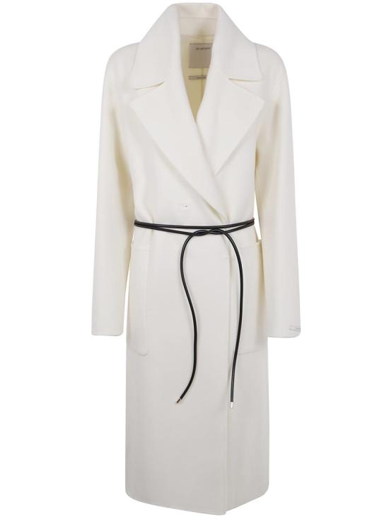 25FW 스포트막스 ABATE 아바테 버진울 코트   2522016031600 018 WHITE