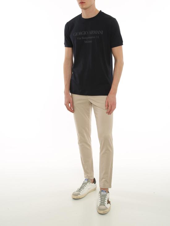 25FW 조르지오 아르마니 반팔 티셔츠 3GST57SJMCZUBWF Dark Blue - GIORGIO ARMANI