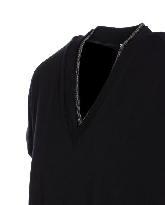 25FW 브루넬로 쿠치넬리 반팔 티셔츠 M0T18BD222 C101 Black - BRUNELLO CUCINELLI