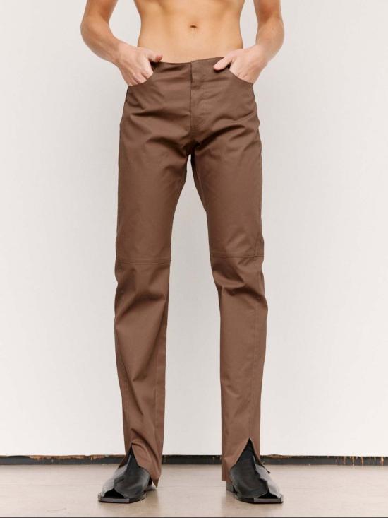  가브리엘라 콜 가먼츠 스트레이트 팬츠 No.155 폴리코팅 코튼 슬릿 팬츠