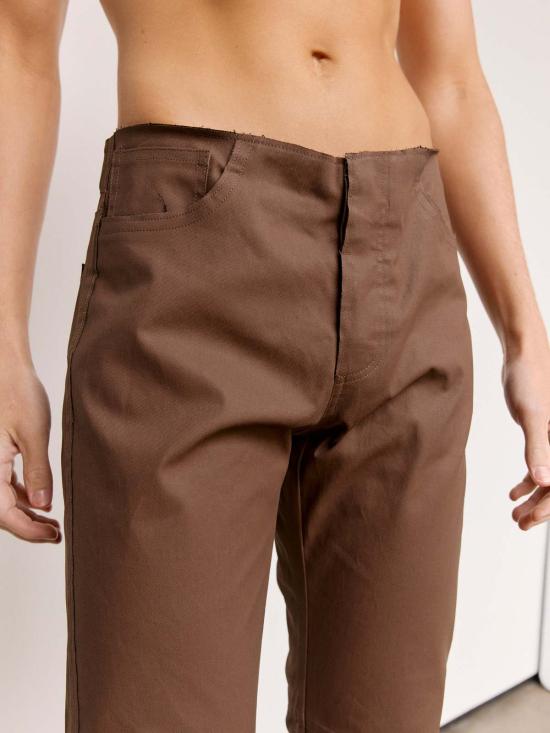  가브리엘라 콜 가먼츠 스트레이트 팬츠 No.155 폴리코팅 코튼 슬릿 팬츠 - GABRIELA COLL GARMENTS