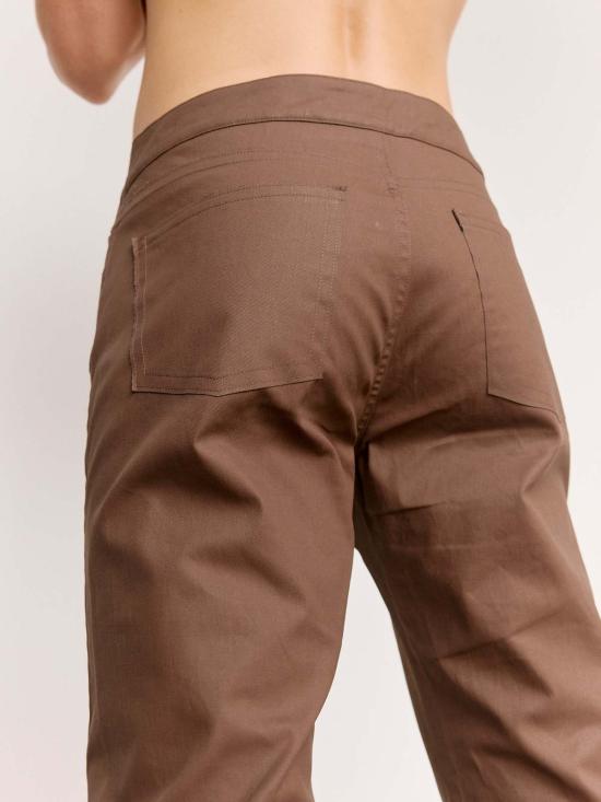  가브리엘라 콜 가먼츠 스트레이트 팬츠 No.155 폴리코팅 코튼 슬릿 팬츠 - GABRIELA COLL GARMENTS