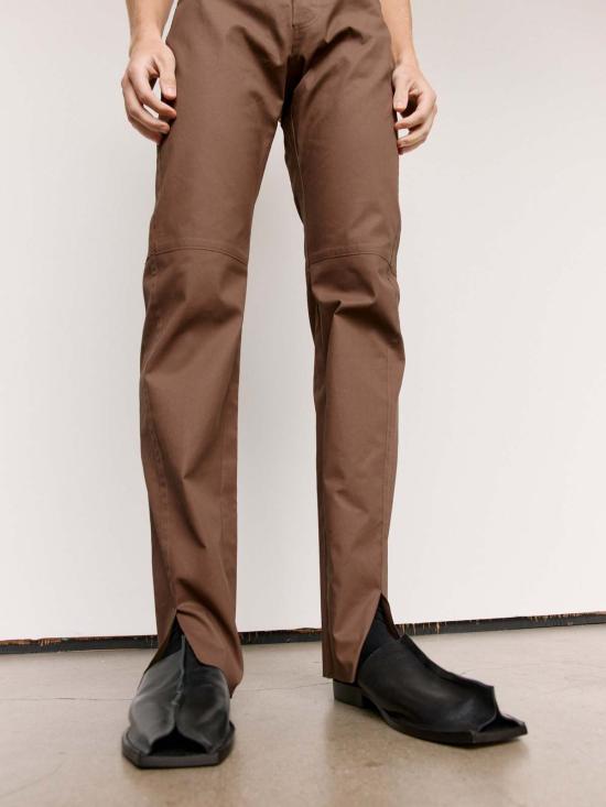  가브리엘라 콜 가먼츠 스트레이트 팬츠 No.155 폴리코팅 코튼 슬릿 팬츠 - GABRIELA COLL GARMENTS