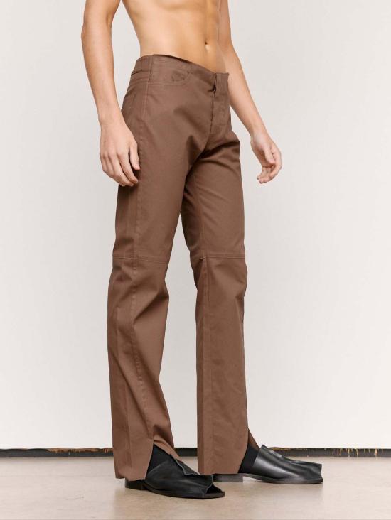  가브리엘라 콜 가먼츠 스트레이트 팬츠 No.155 폴리코팅 코튼 슬릿 팬츠 - GABRIELA COLL GARMENTS