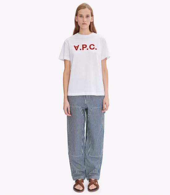 25SS 아페쎄 스트레이트 팬츠 COHHG M08484 TIC BLUE WHITE Blue - A.P.C.
