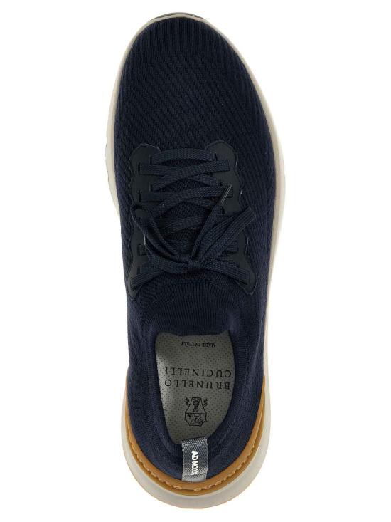 26FW 브루넬로 쿠치넬리 스니커즈 MZUWLBO253CEG72 Blue - BRUNELLO CUCINELLI