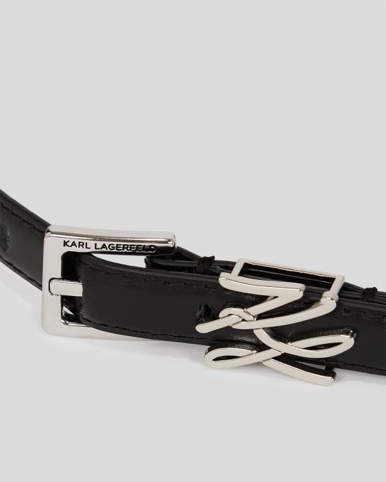 25FW 칼라거펠트 슬림 벨트 A1W33061 999 black NERO - KARL LAGERFELD