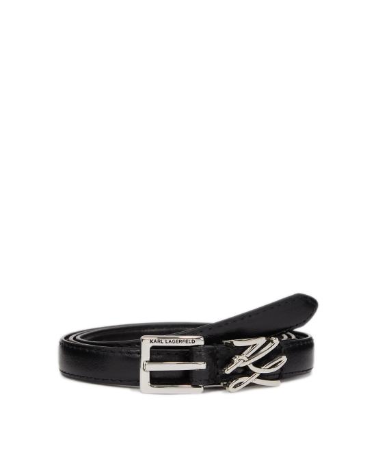 25FW 칼라거펠트 슬림 벨트 A1W33061 999 black NERO