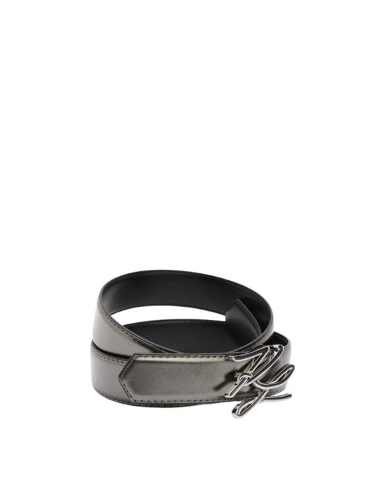25FW 칼라거펠트 슬림 벨트 A1W33148 979 gun metal NERO - KARL LAGERFELD