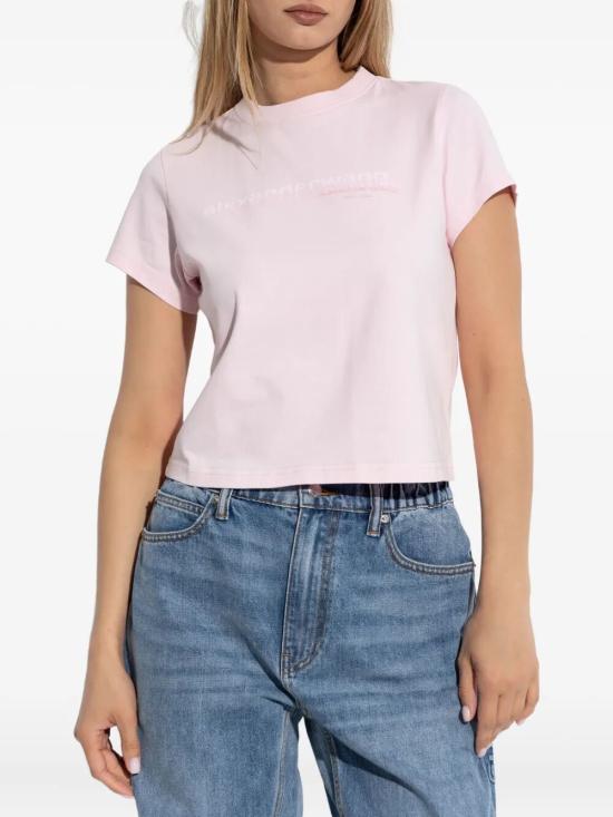 25FW 알렉산더 왕 반팔 티셔츠 1CC3251103 680 LIGHT PINK - ALEXANDER WANG