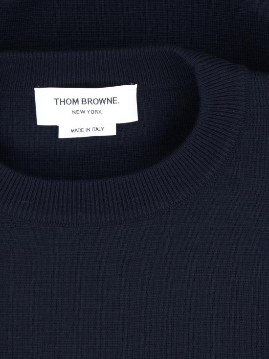 25FW 톰브라운 스웨터 MKA189A 00014 415 Blue - THOM BROWNE