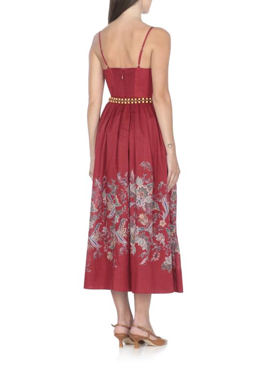 25FW 짐머만 미디 원피스 4225DSS251 REDMULPAI Red - ZIMMERMANN