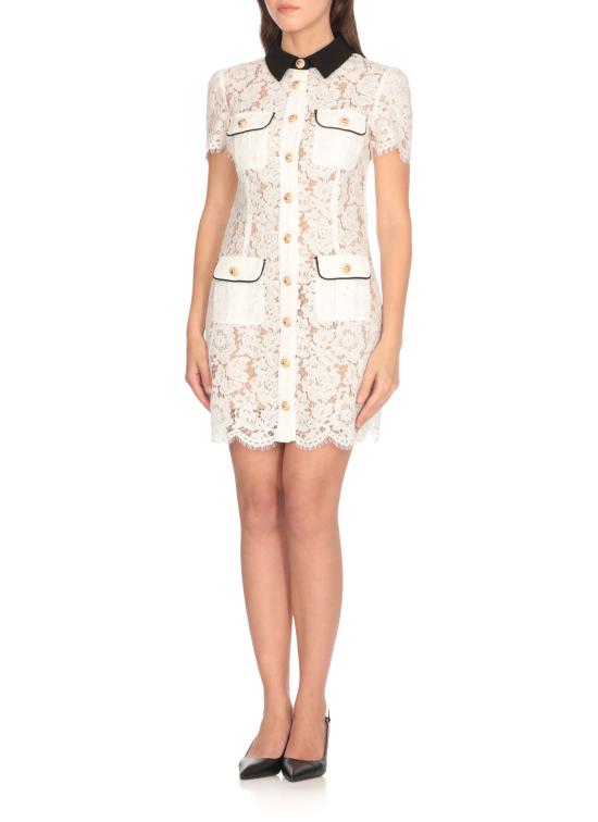 25FW 셀프 포트레이트 숏 원피스 PF25020SW LACE CONTRAST COLLARWHITE White - SELF PORTRAIT