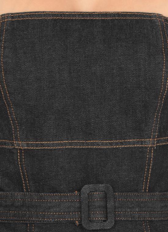 25FW 셀프 포트레이트 미디 원피스 PF25801MABL DENIM BANDEAUBLUE Blue - SELF PORTRAIT