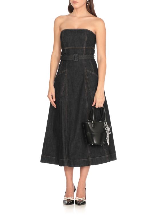 25FW 셀프 포트레이트 미디 원피스 PF25801MABL DENIM BANDEAUBLUE Blue - SELF PORTRAIT