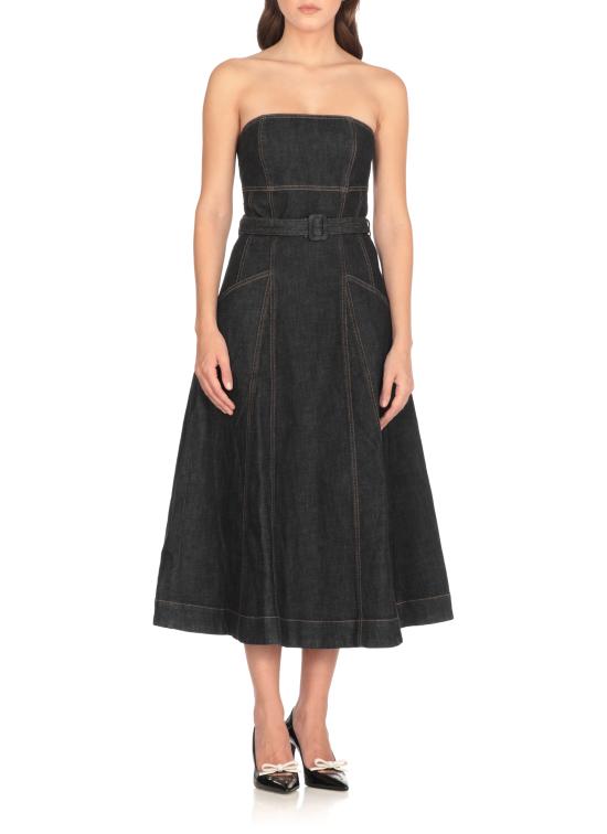 25FW 셀프 포트레이트 미디 원피스 PF25801MABL DENIM BANDEAUBLUE Blue - SELF PORTRAIT