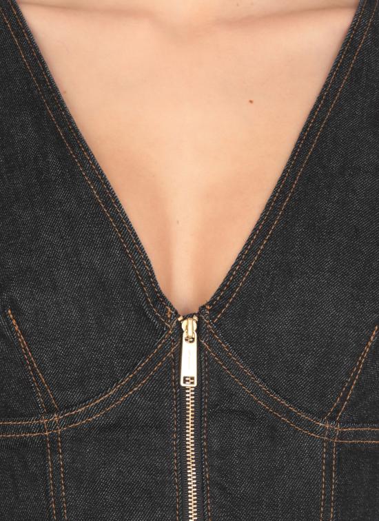 25FW 셀프 포트레이트 숏 원피스 PF25801SBL DENIM MINIBLUE Blue - SELF PORTRAIT