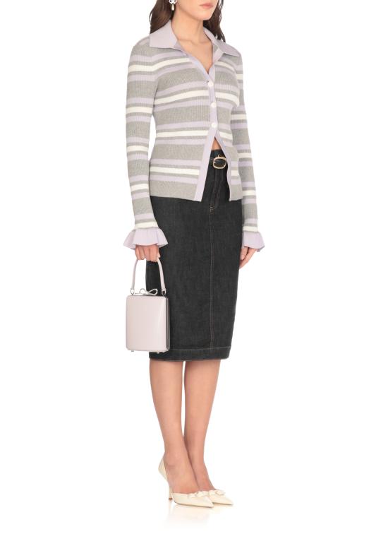 25FW 셀프 포트레이트 미디 스커트 PF25808MSKBL DENIM MIDIBLUE Blue - SELF PORTRAIT