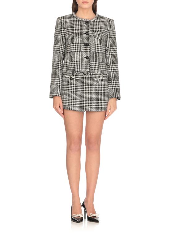 25FW 셀프 포트레이트 수트 자켓 PF25111JBW HOUNDSTOOTH CRYSTALBLACK AND W Black - SELF PORTRAIT