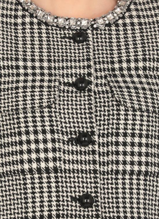 25FW 셀프 포트레이트 수트 자켓 PF25111JBW HOUNDSTOOTH CRYSTALBLACK AND W Black - SELF PORTRAIT