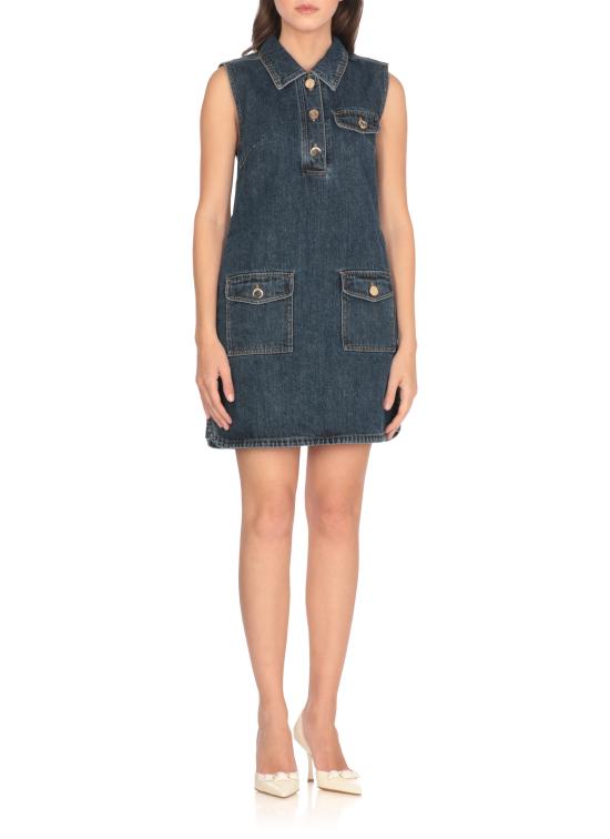 25FW 셀프 포트레이트 미디 원피스 PF25803SBL SLEEVELESS MINIBLUE Blue - SELF PORTRAIT