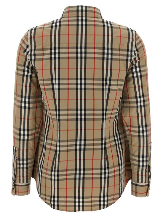 25FW 버버리 라프윙 체크 롱 슬리브 셔츠 8111847ARCHIVEBEIGEIPCHK - BURBERRY