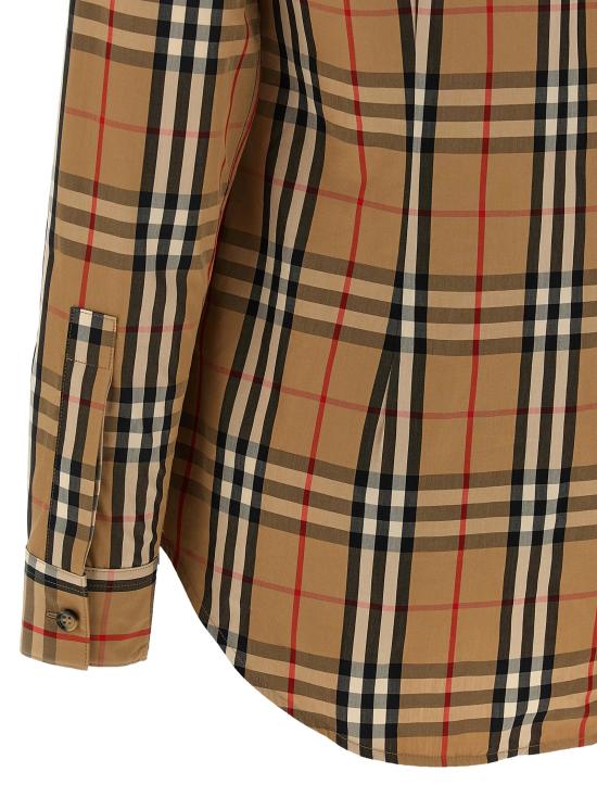 25FW 버버리 라프윙 체크 롱 슬리브 셔츠 8111847ARCHIVEBEIGEIPCHK - BURBERRY