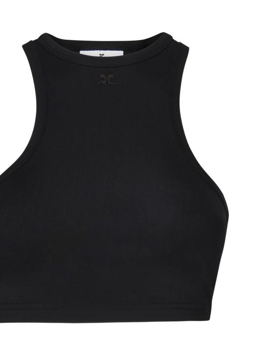  쿠레쥬 민소매 티셔츠 125JBR056PA00439999 Black - COURREGES