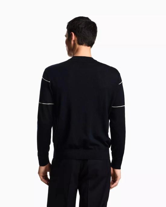 25FW 엠포리오 아르마니 스웨터 EM002796 AF14199 MB173 Blue - EMPORIO ARMANI