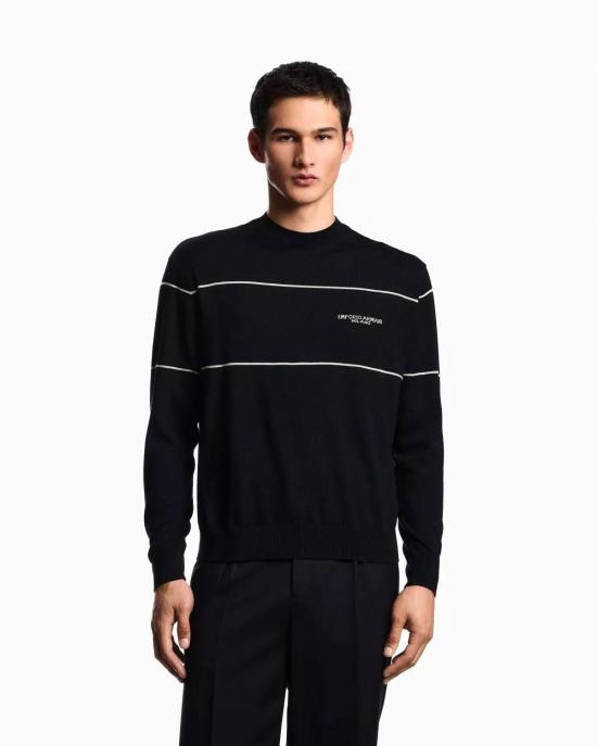 25FW 엠포리오 아르마니 스웨터 EM002796 AF14199 MB173 Blue - EMPORIO ARMANI