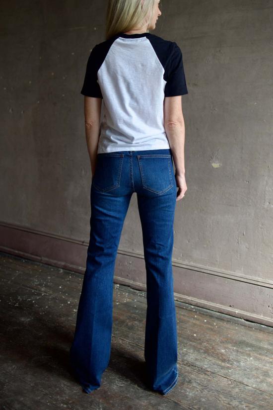  베로니카비어드 데님 팬츠 베로니카 비어드 베벌리 하이라이즈 스키니 플레어 진 - VERONICA BEARD