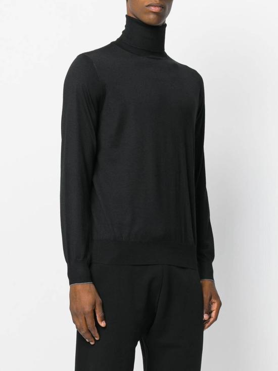 25FW 브루넬로 쿠치넬리 터틀넥 스웨터 M2300103CH101 Black - BRUNELLO CUCINELLI