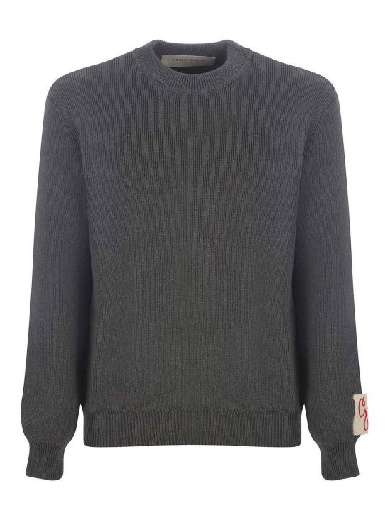 26FW 골든구스 로고 코튼 라운드넥 스웨터 GMP00841P00066260304 GREY