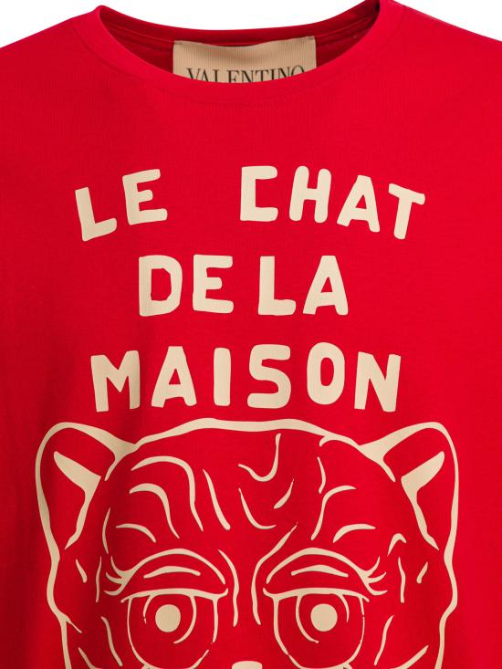 25FW 발렌티노 가라바니 반팔 티셔츠 7V3MG16PB32BR3 Red - VALENTINO GARAVANI