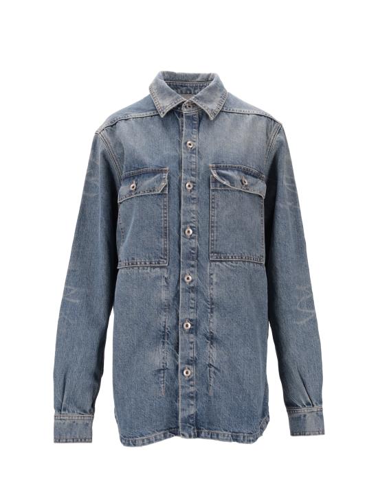 25SS 릭 오웬스 셔츠 DS01E3705DWB 06 WASHED INDIGO