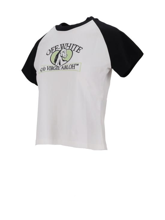 25SS 오프화이트 반팔 티셔츠 OWAA137S25JER001 0110 WHITE BLACK - OFF WHITE