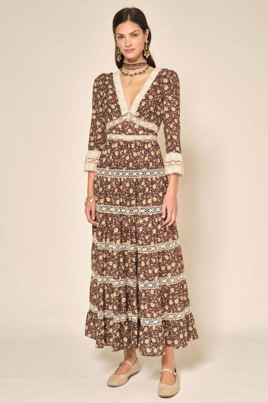  릭소 롱 원피스 런던 레진 드레스 에바 플로럴