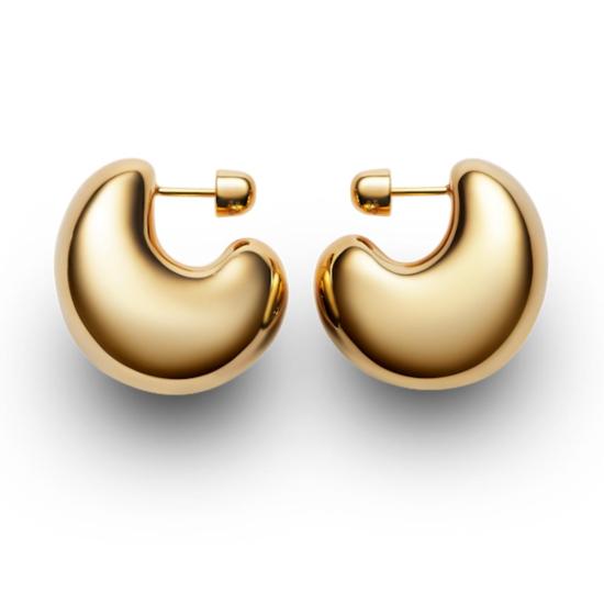  마리아 블랙 이어링 트리반 돔 귀걸이