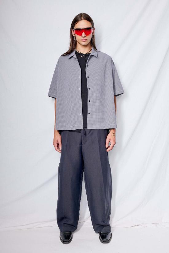  어셈블리 뉴욕 반팔 셔츠 어셈블리 깅엄 박스 - ASSEMBLY NEW YORK