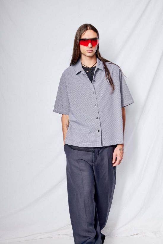  어셈블리 뉴욕 반팔 셔츠 어셈블리 깅엄 박스 - ASSEMBLY NEW YORK