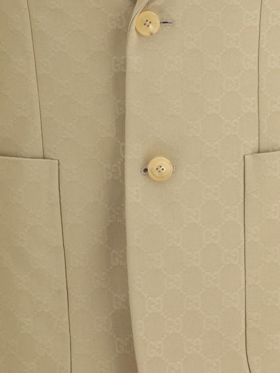 25FW 구찌 코튼 개버딘 자카드 자켓 827953Z7AP6 2159 Beige - GUCCI