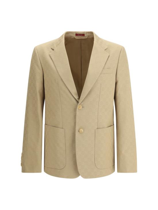 25FW 구찌 코튼 개버딘 자카드 자켓 827953Z7AP6 2159 Beige