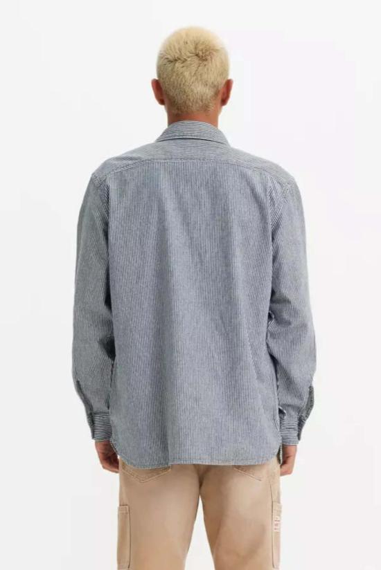  리바이스 긴팔 셔츠 릴렉스 핏 웨스턴 그랜드 파크 레일로드  다크 레일로드 스트라이프 - LEVI'S