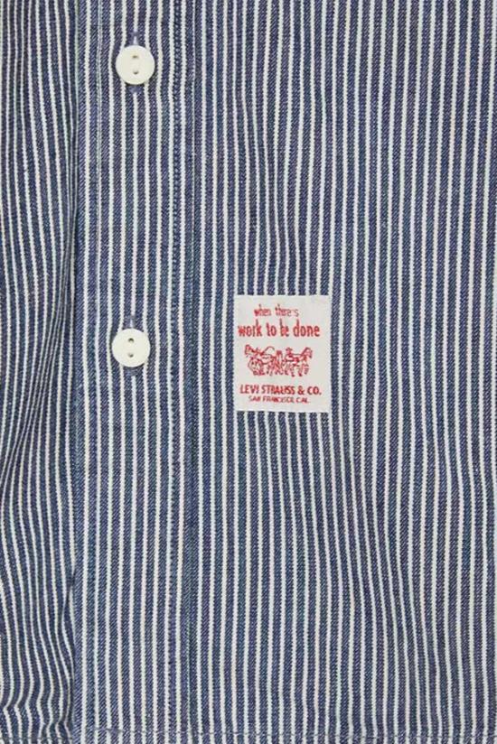  리바이스 긴팔 셔츠 릴렉스 핏 웨스턴 그랜드 파크 레일로드  다크 레일로드 스트라이프 - LEVI'S