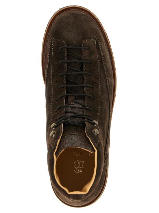 25FW 브루넬로 쿠치넬리 왁스드 스웨이드 어반 아웃도어 부츠 MZUNVJW717CZD87 Brown - BRUNELLO CUCINELLI